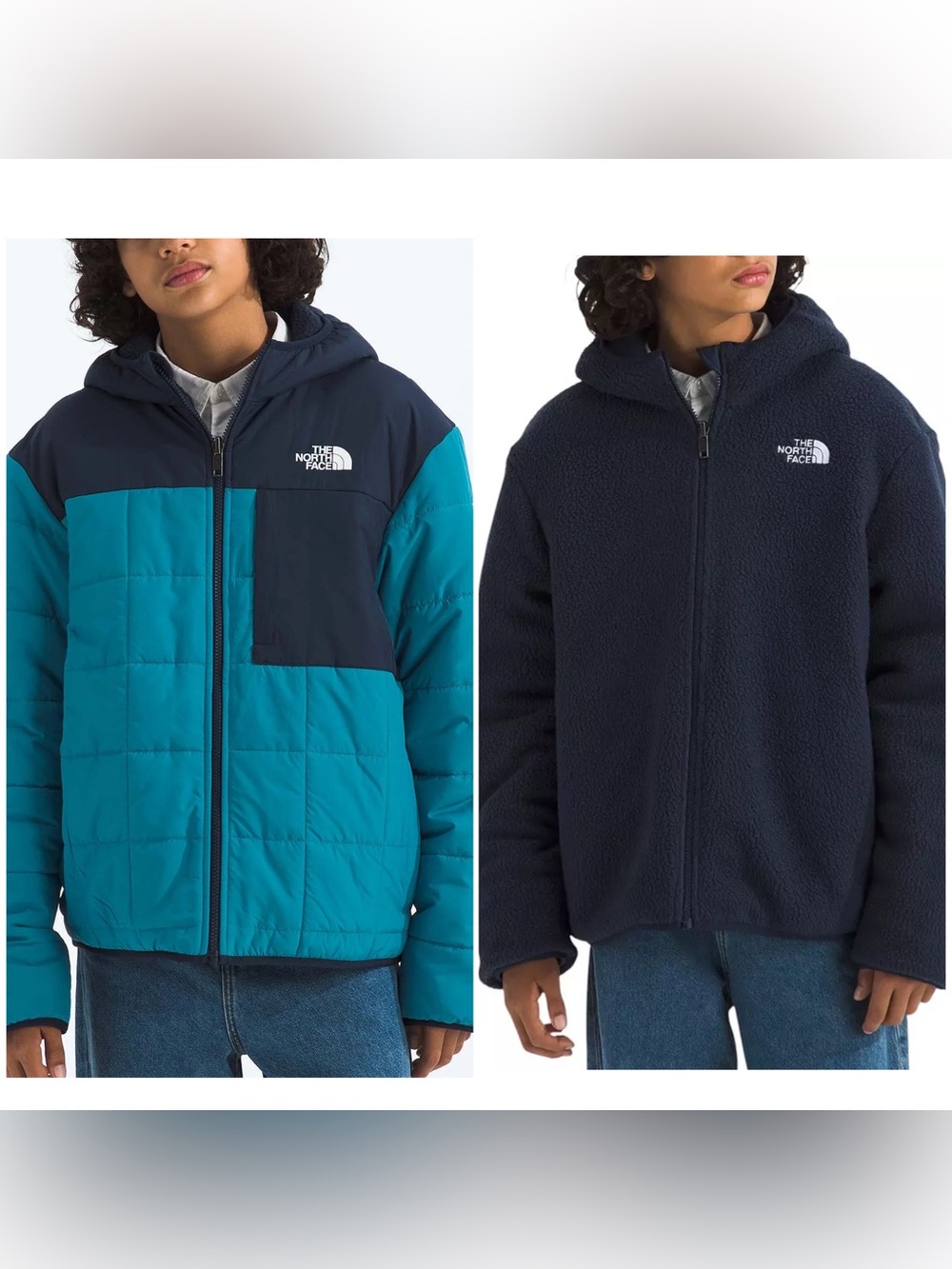 The North Face Boys' Reversible Shasta Hooded Full-Zip Jacket